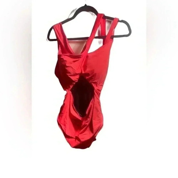 NWT Knix leakproof slimming beach sunset wrap 1 piece  pink pepper swimsuit XXL1 - Picture 2 of 4